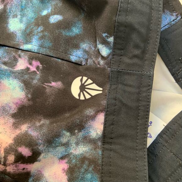 O'rageous Black Blue Purple Swim Board Shorts with Pockets Juniors Medium - Picture 8 of 10